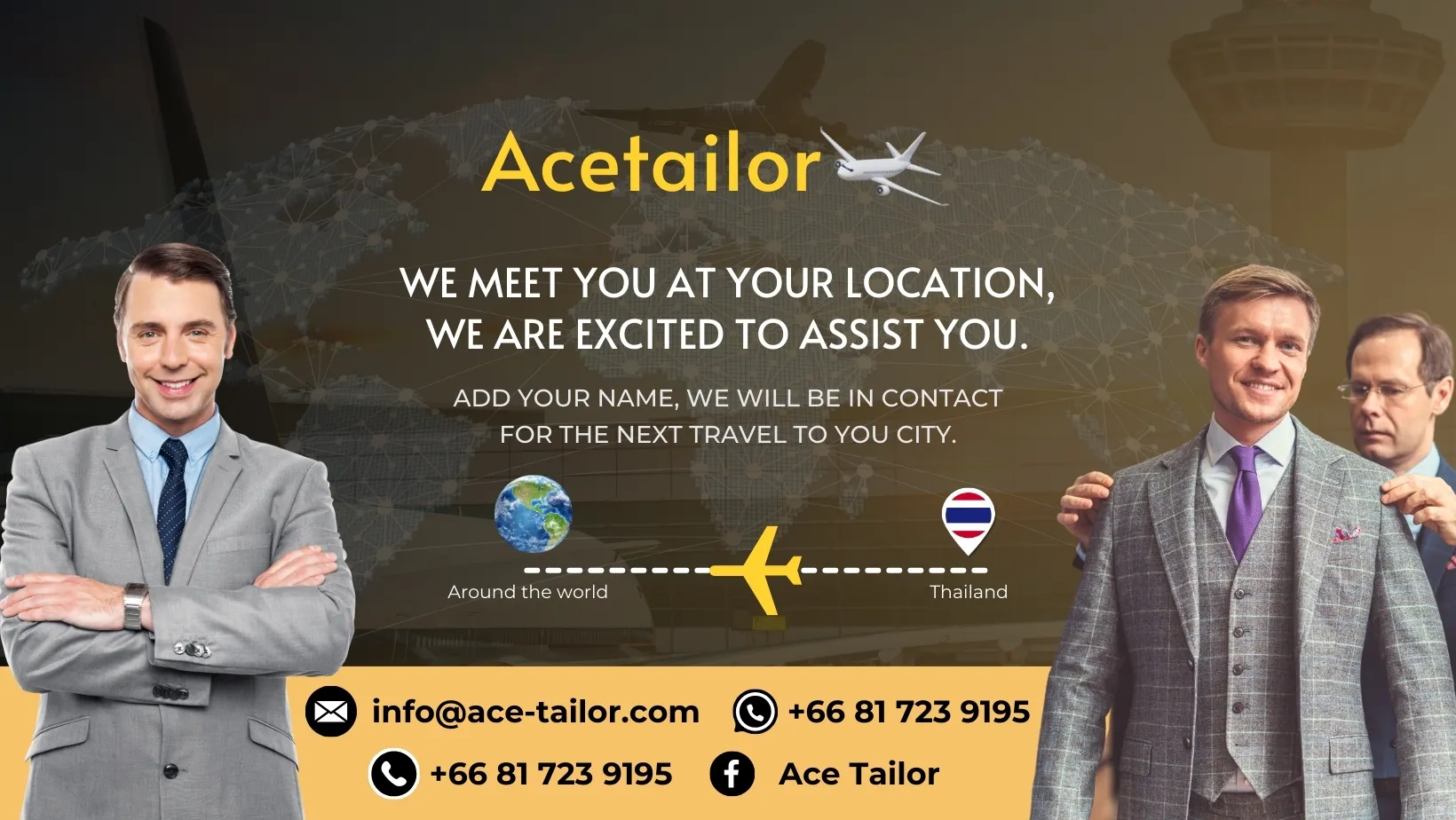 Contact - The Best Thailand Tailor | Ace Tailor