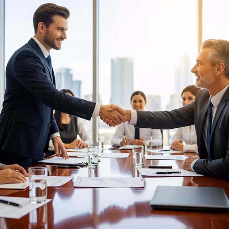 A person dressed well in a suit, or shirt with neck tie, dressed professionally and clean , signing a deal with his partner, or clients gives the other person a better impression with more trust and confidence.