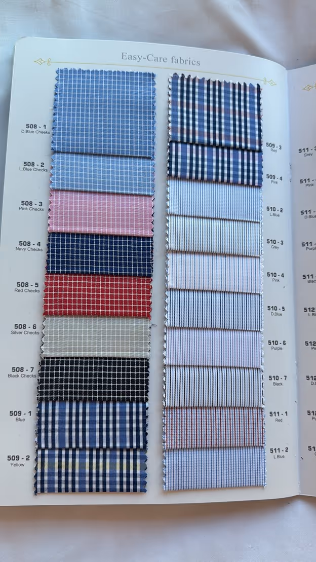 Cottons in stripes and designs (shirtings)