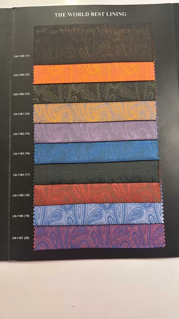 Jacket Linings in plain, Presley, dots and self designs