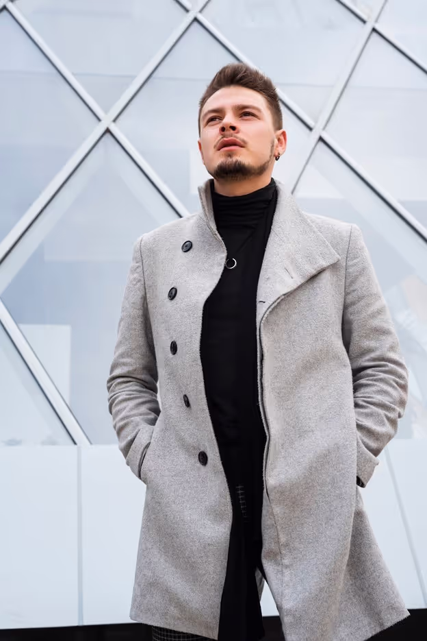 Custom-made overcoats are typically made from higher quality fabrics and materials than off-the-rack overcoats. You can choose from a wide range of fabrics, including luxurious cashmere, warm wool, and durable cotton.