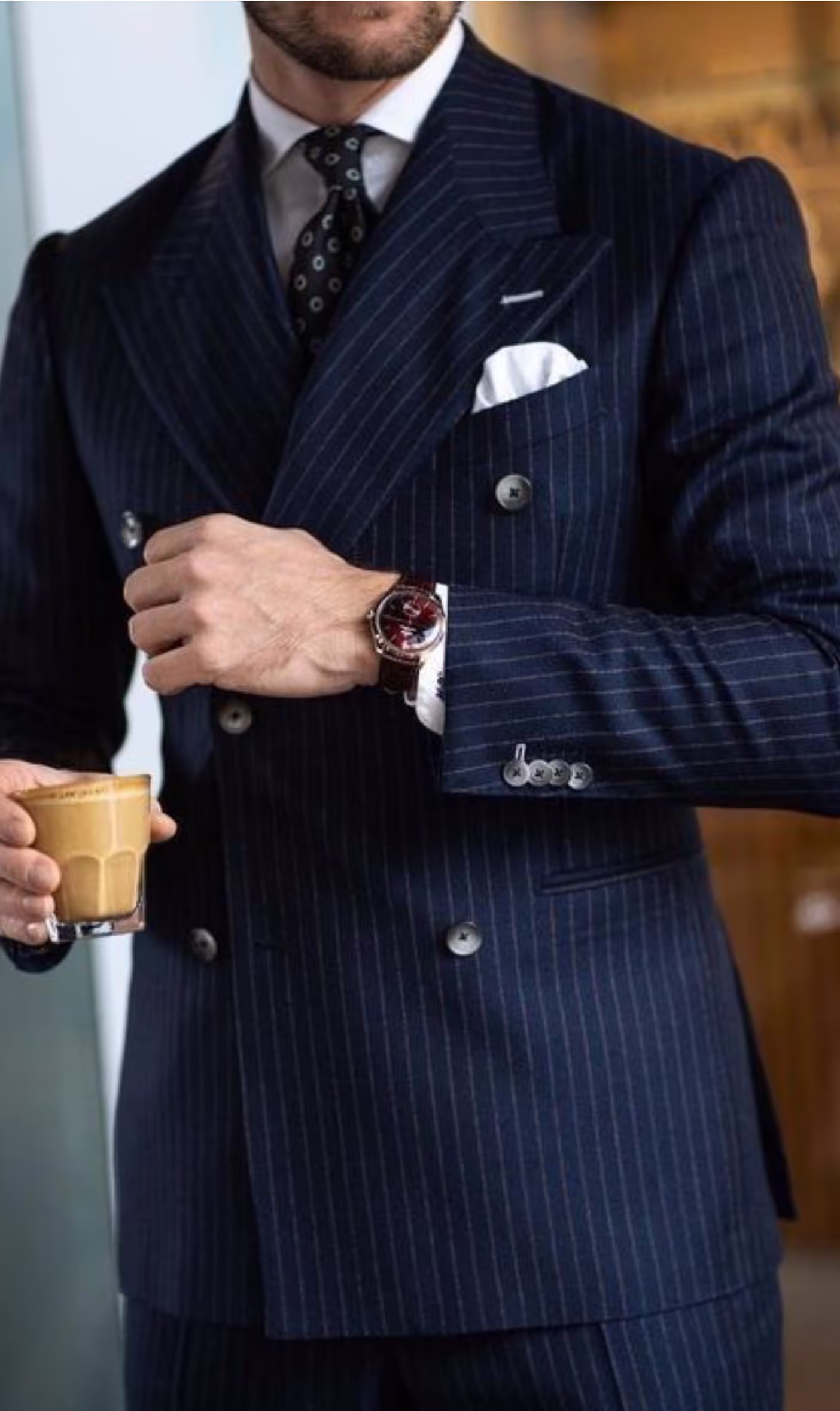 1. Plain Double-Breasted Suits/Jackets