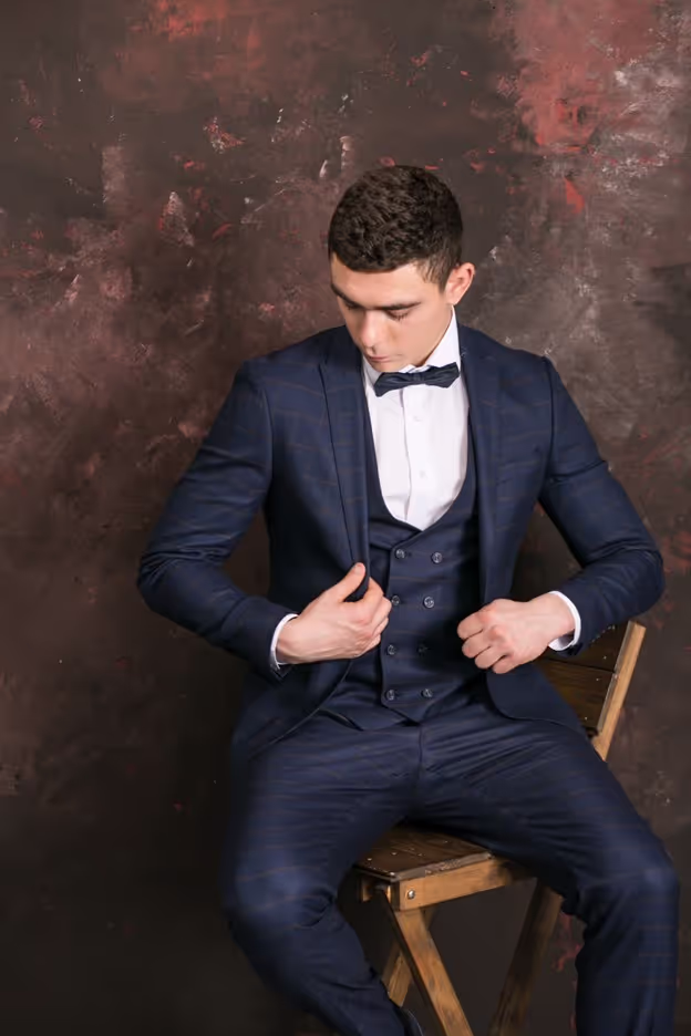 3. Midnight Blue Tuxedo in Velvet