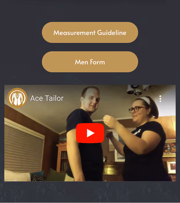 Our online tailoring will guide you step-by-step on how to take precise body measurements over the Zoom call.