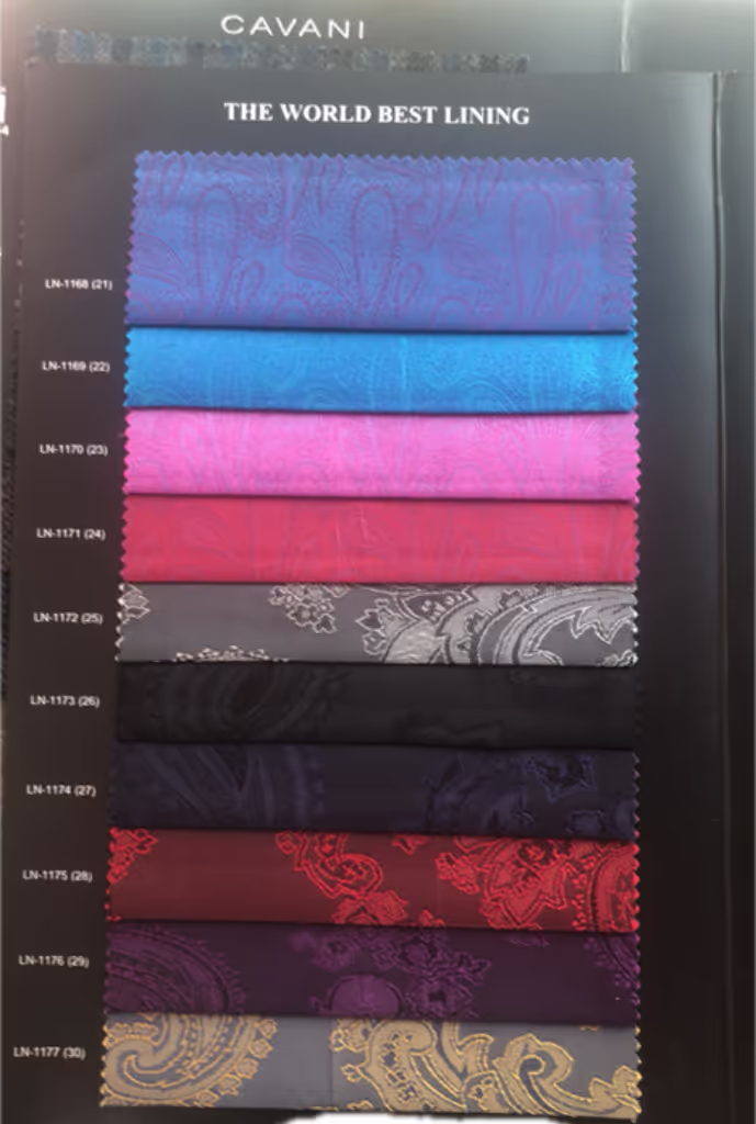 Clients can choose from a wide variety of fabrics, from luxurious materials like wool, cashmere, and silk to more breathable, durable options depending on the climate or intended use.